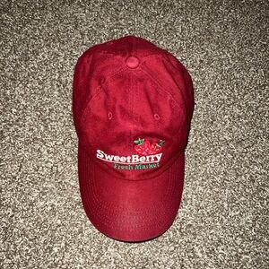 Sweetberry Vintage OG Dark Red White Green Rare Hat